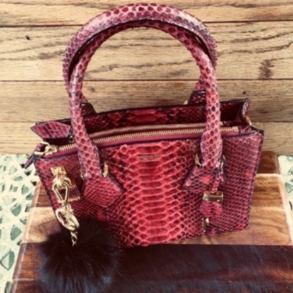 Michael Kors Collection Python Casey Satchel With… - image 5